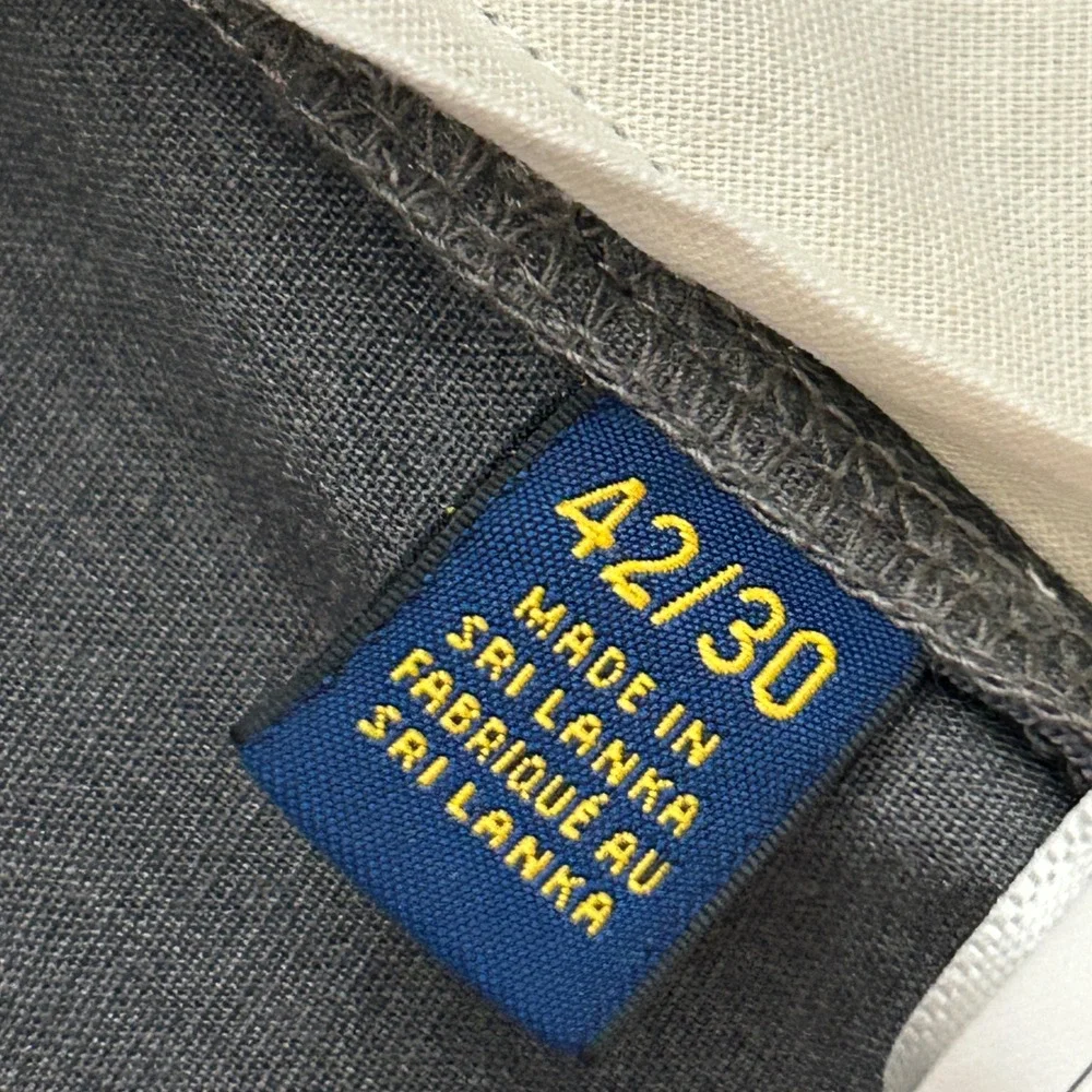Polo Ralph Lauren Dress Pants 42X30‎ Gray Stretch Classic Fit Trousers Cotton